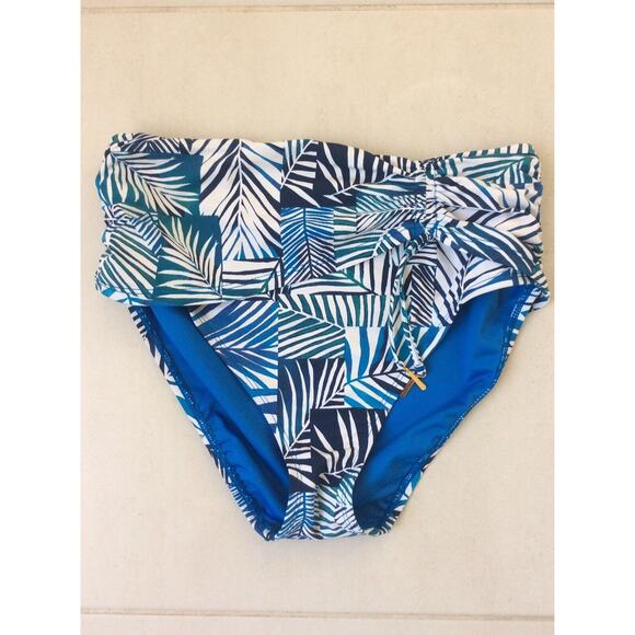 Bleu Rod Beattie Bikini Bottom High Waist Tropical Swimwear - Picture 1 of 10
